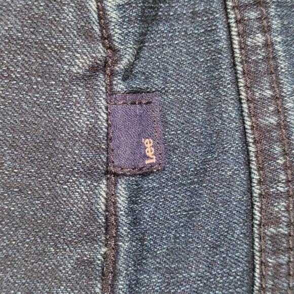 11140 Lee dark wash Style Ups pull on stretch waist straight leg jeans 10 - Picture 9 of 12